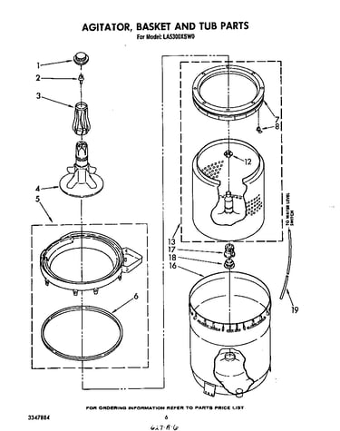 Agitator, basket and tub