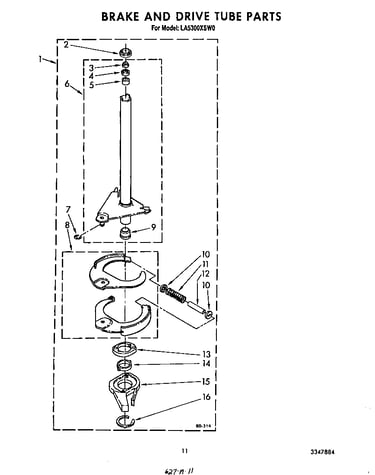 Brake and drive tube