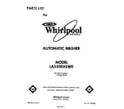 Whirlpool LA5500XSW0 front cover diagram