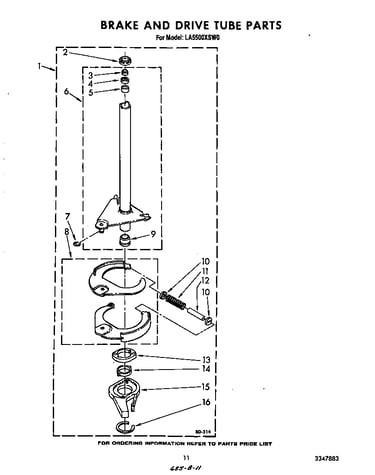 Brake and drive tube