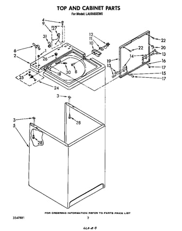 Top and cabinet