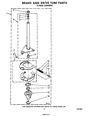 Brake and drive tube