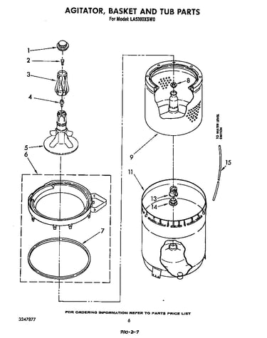 Agitator, basket and tub