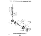 Whirlpool LA5380XSW0 brake, clutch, gearcase, motor and pump diagram