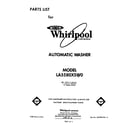 Whirlpool LA5580XSW0 front cover diagram