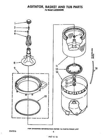 Agitator, basket and tub