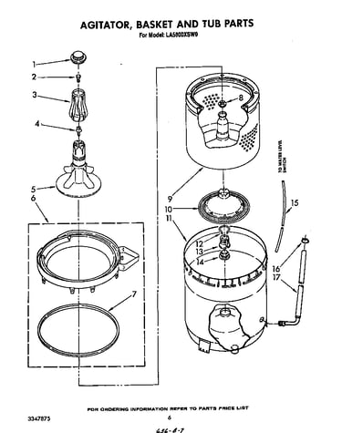 Agitator, basket and tub