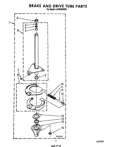 Brake and drive tube