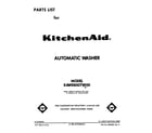 KitchenAid KAWE800TWH0 front cover diagram