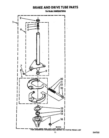 Brake and drive tube