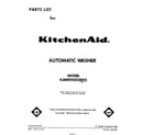 KitchenAid KAWE900SWH2 front cover diagram