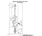 KitchenAid KAWE900SWH2 brake and drive tube diagram