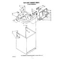 KitchenAid KAWE900SWH1 top and cabinet diagram