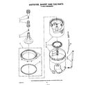 KitchenAid KAWE900SWH1 agitator, basket and tub diagram