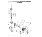 KitchenAid KAWE900SWH1 brake clutch, gearcase, motor and pump diagram