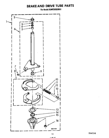 Brake and drive tube