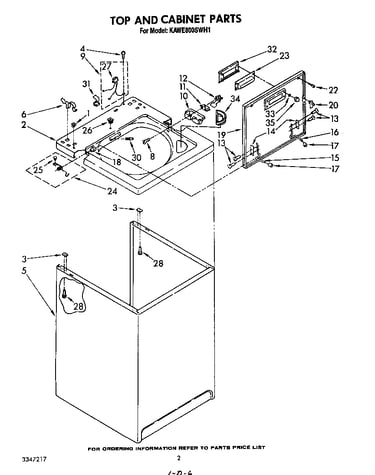 Top and cabinet