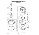 KitchenAid KAWE800SWH1 agitator, basket and tub diagram
