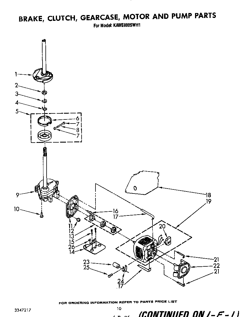 BRAKE, CLUTCH, GEARCASE, MOTOR AND PUMP