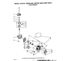 KitchenAid KAWE800SWH1 brake, clutch, gearcase, motor and pump diagram