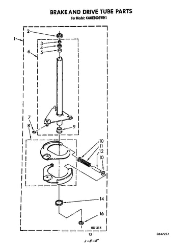 Brake and drive tube