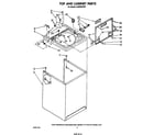 Whirlpool LA6300XPW7 top and cabinet diagram
