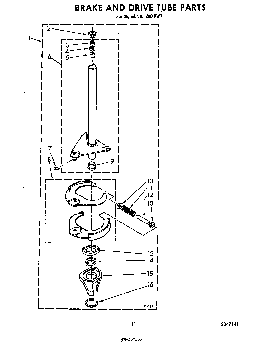 Brake and drive tube