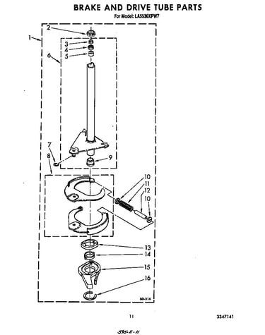 Brake and drive tube