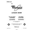 Whirlpool LA5705XMW1 front cover diagram
