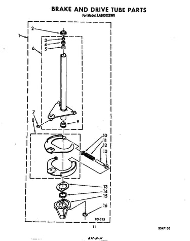 Brake and drive tube