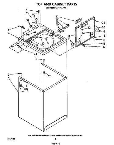 Top and cabinet