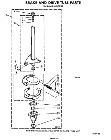Brake and drive tube