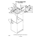 Whirlpool LA5570XPW3 top and cabinet diagram