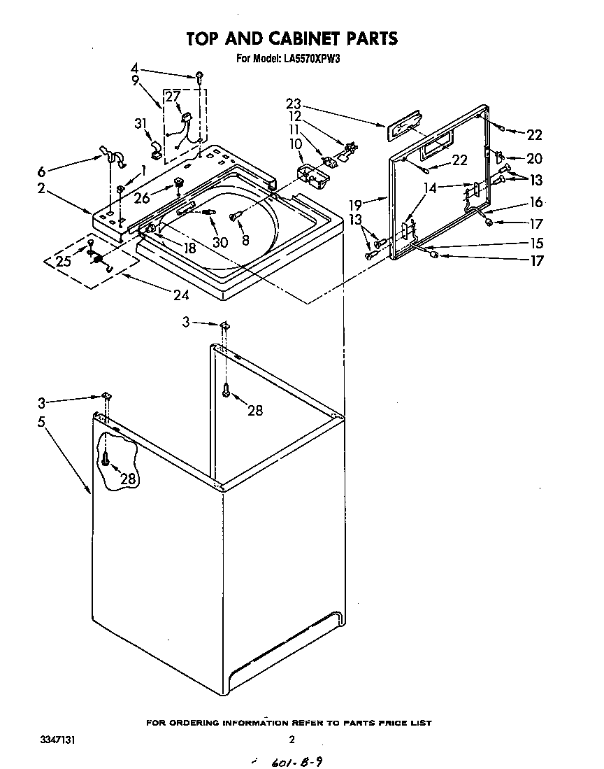 Top and cabinet