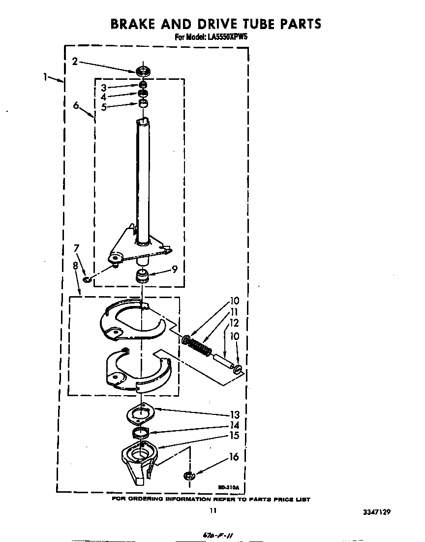 Brake and drive tube