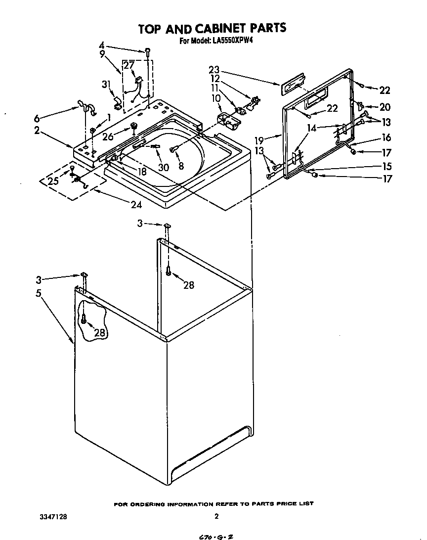 Top and cabinet