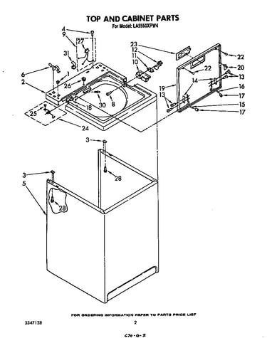 Top and cabinet