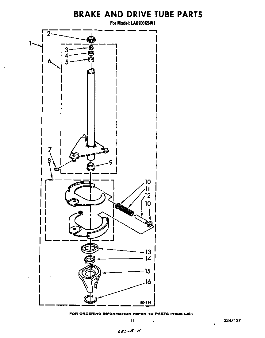 Brake and drive tube