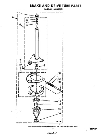 Brake and drive tube