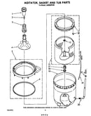 Agitator, basket, and tub