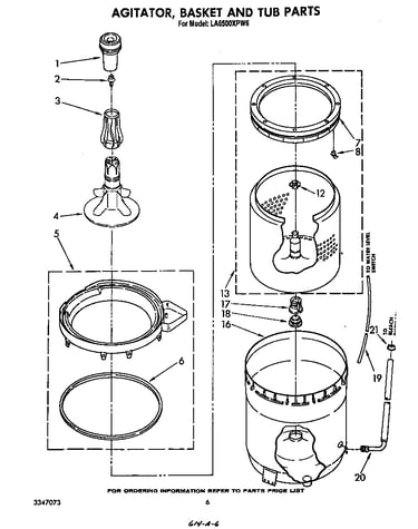 Agitator, basket, and tub