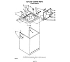 Whirlpool LA6400XPW6 top and cabinet diagram