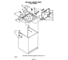 Whirlpool LA6300XPW6 top and cabinet diagram