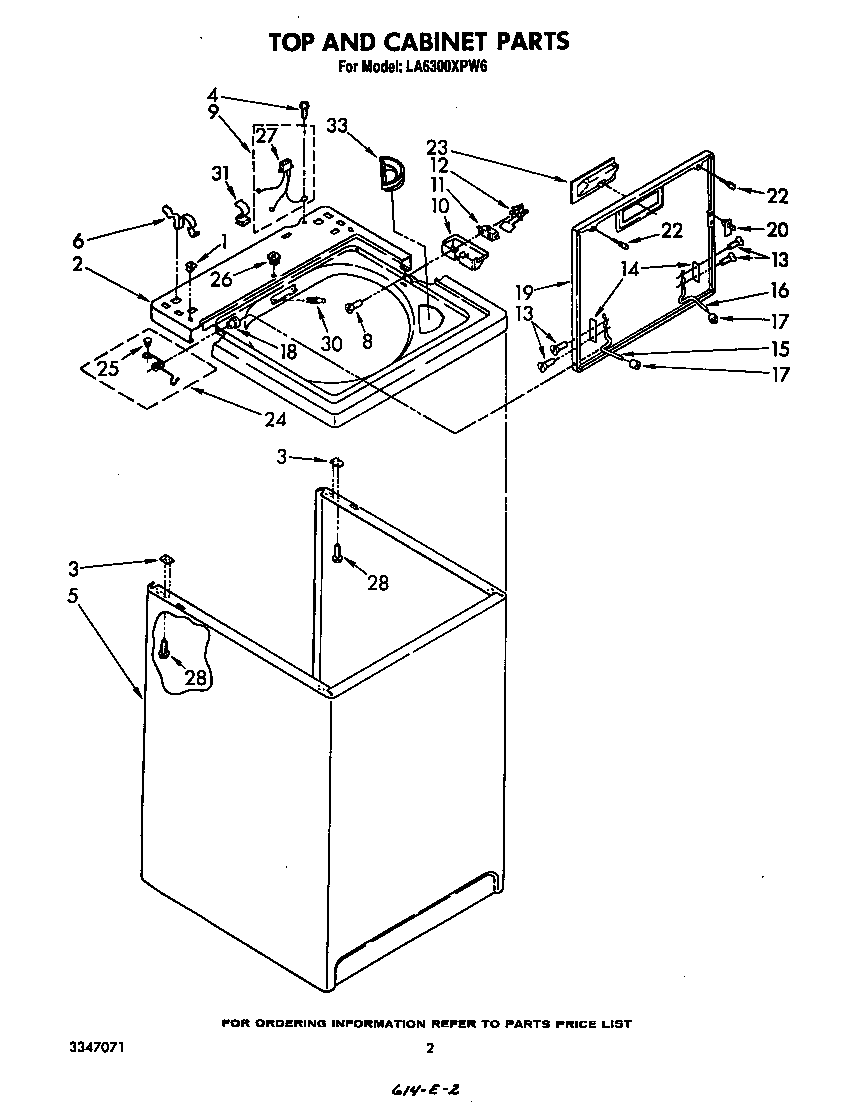 Top and cabinet