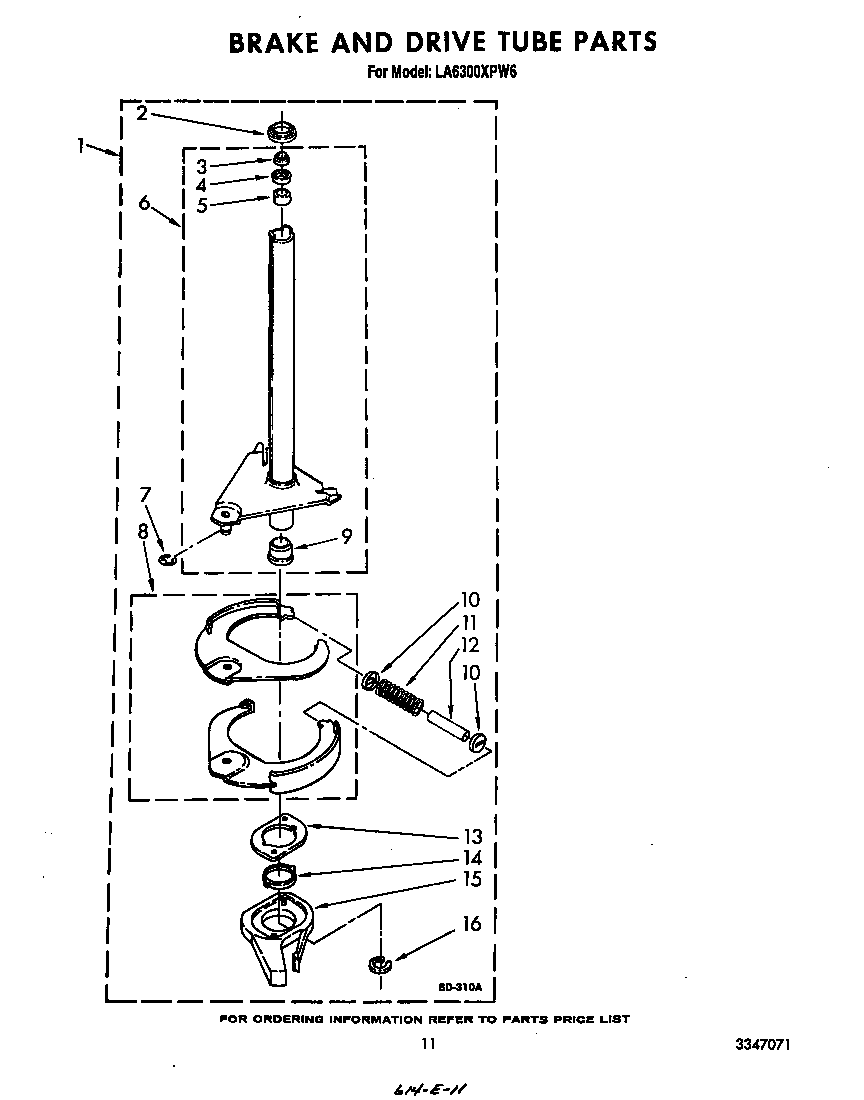 BRAKE AND DRIVE TUBE