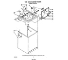 Whirlpool LA5700XPW6 top and cabinet diagram