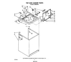 Whirlpool LA5600XPW6 top and cabinet diagram