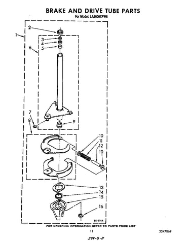 Brake and drive tube