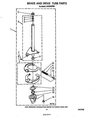Brake and drive tube