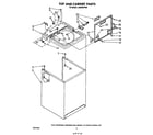 Whirlpool LA6000XPW5 top and cabinet diagram